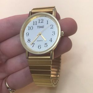 TIME Gold Metal Watch
